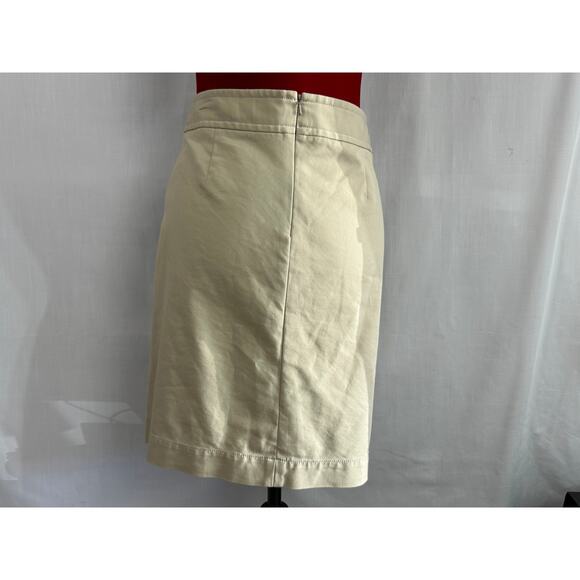 Banana Republic women's sz 8 tan /khaki stretch knee-length pencil skirt - Picture 3 of 8